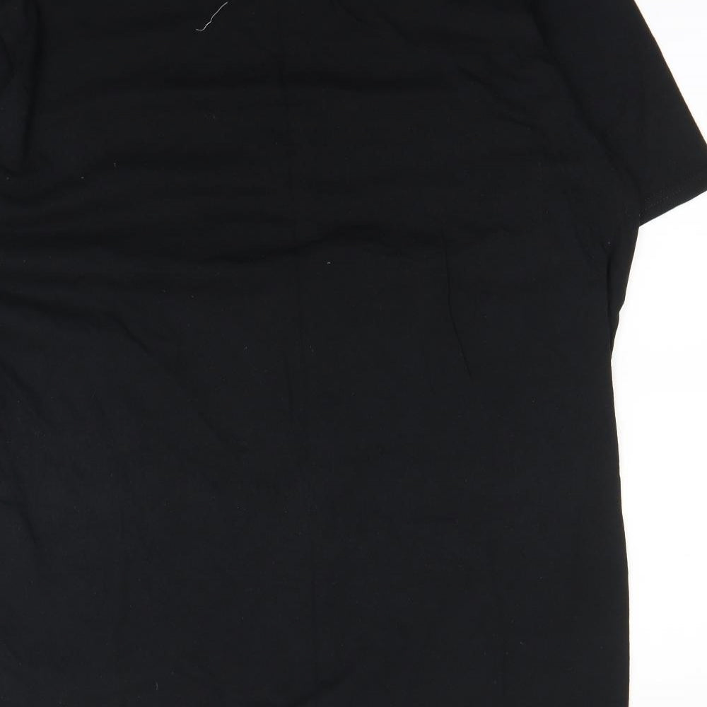 Gildan Mens Black    T-Shirt Size XL