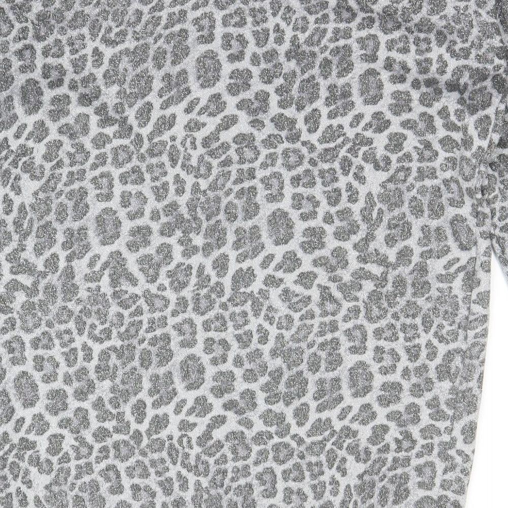 Bonmarché Womens Grey Animal Print  Pullover Jumper Size 14