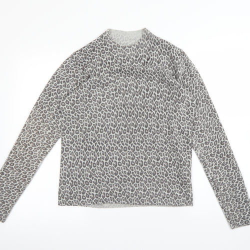 Atmosphere Womens Grey Animal Print  Pullover Jumper Size 12