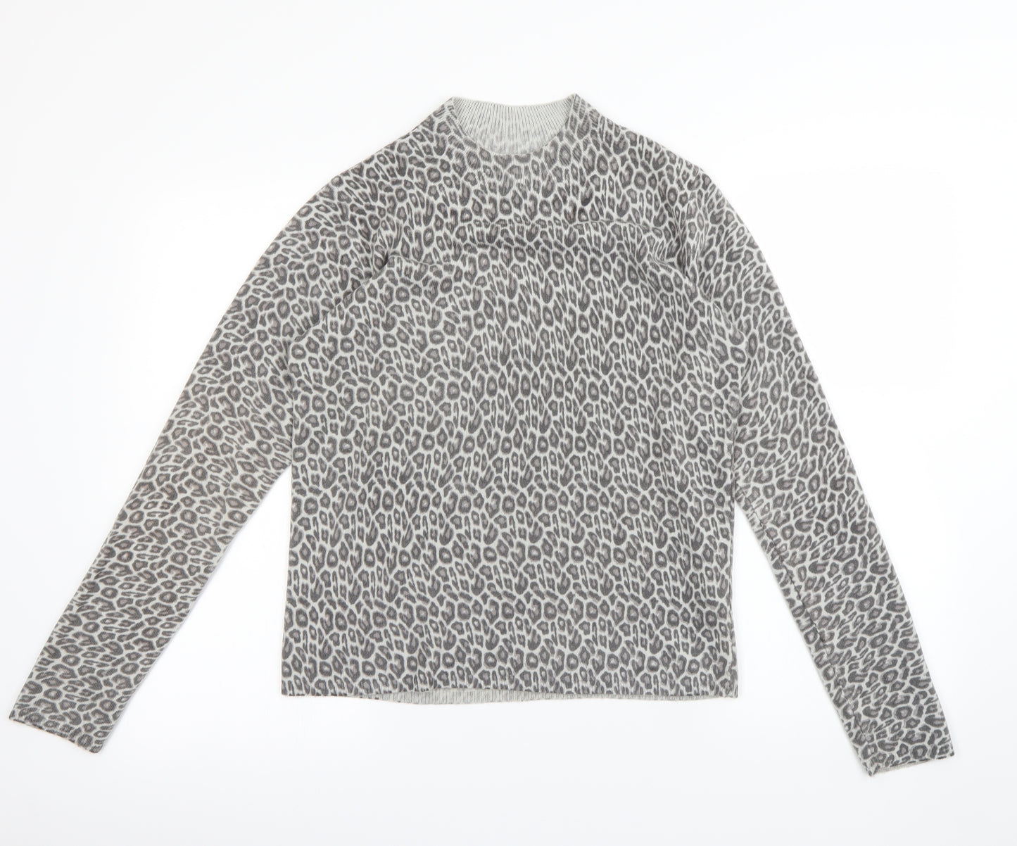 Atmosphere Womens Grey Animal Print  Pullover Jumper Size 12