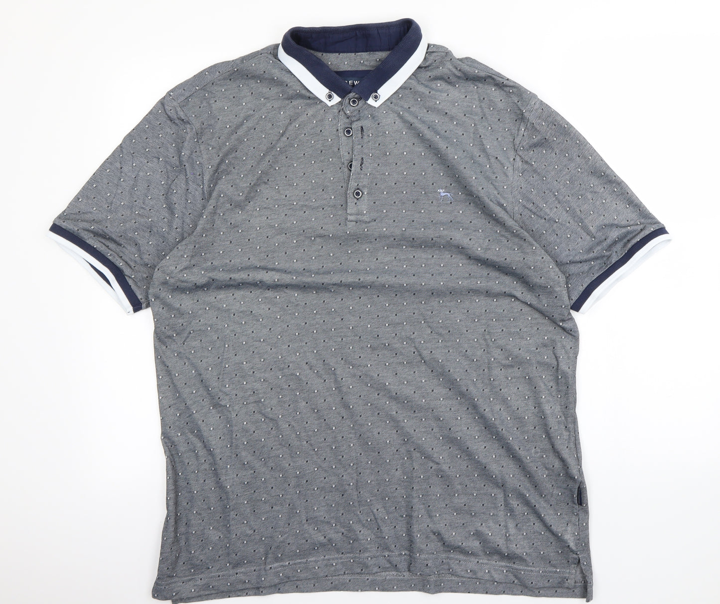 Bewley & Ritch Mens Grey Polka Dot   Polo Size 2XL