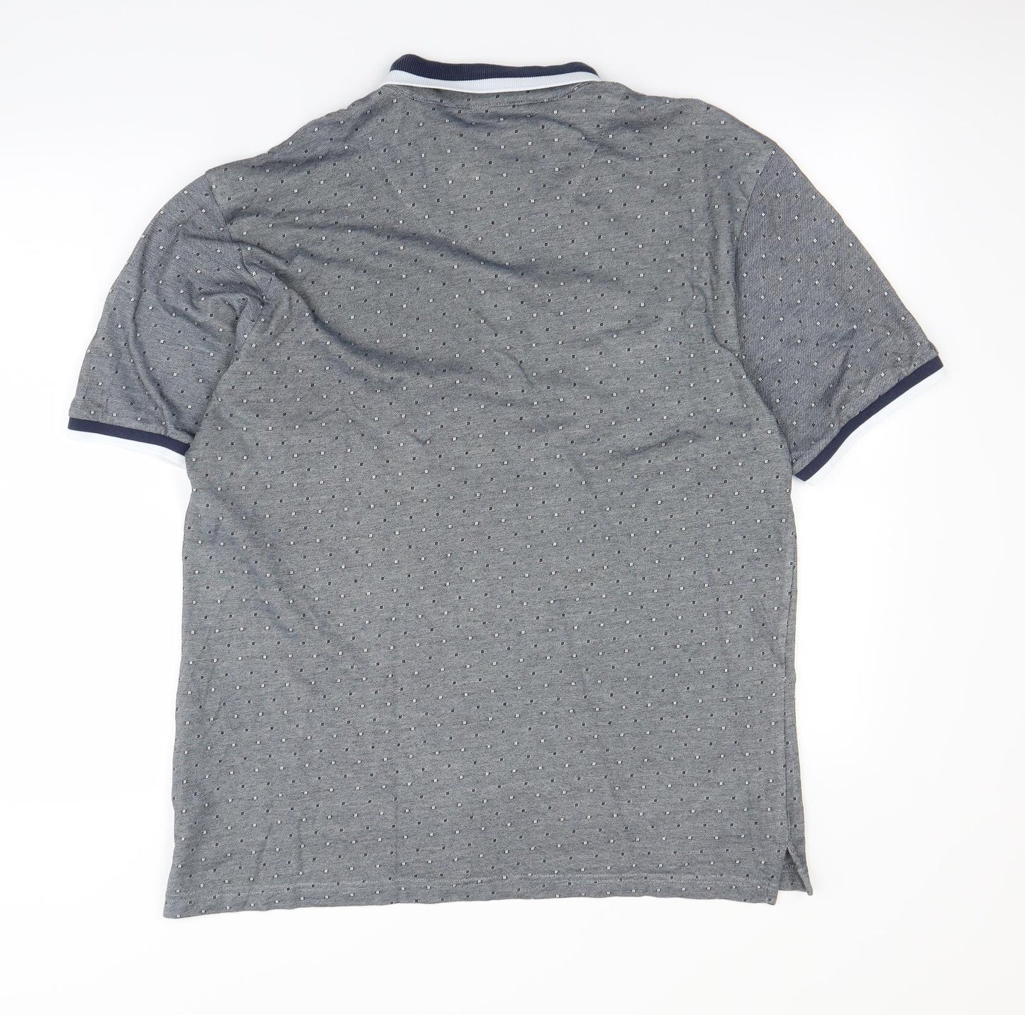 Bewley & Ritch Mens Grey Polka Dot   Polo Size 2XL