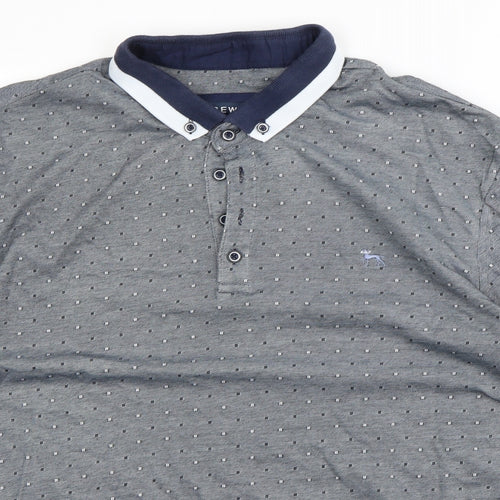Bewley & Ritch Mens Grey Polka Dot   Polo Size 2XL