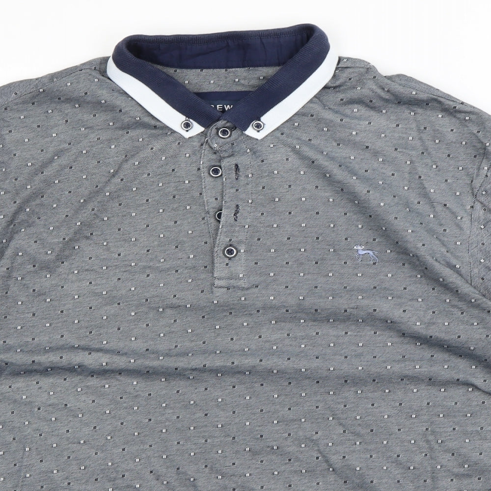 Bewley & Ritch Mens Grey Polka Dot   Polo Size 2XL