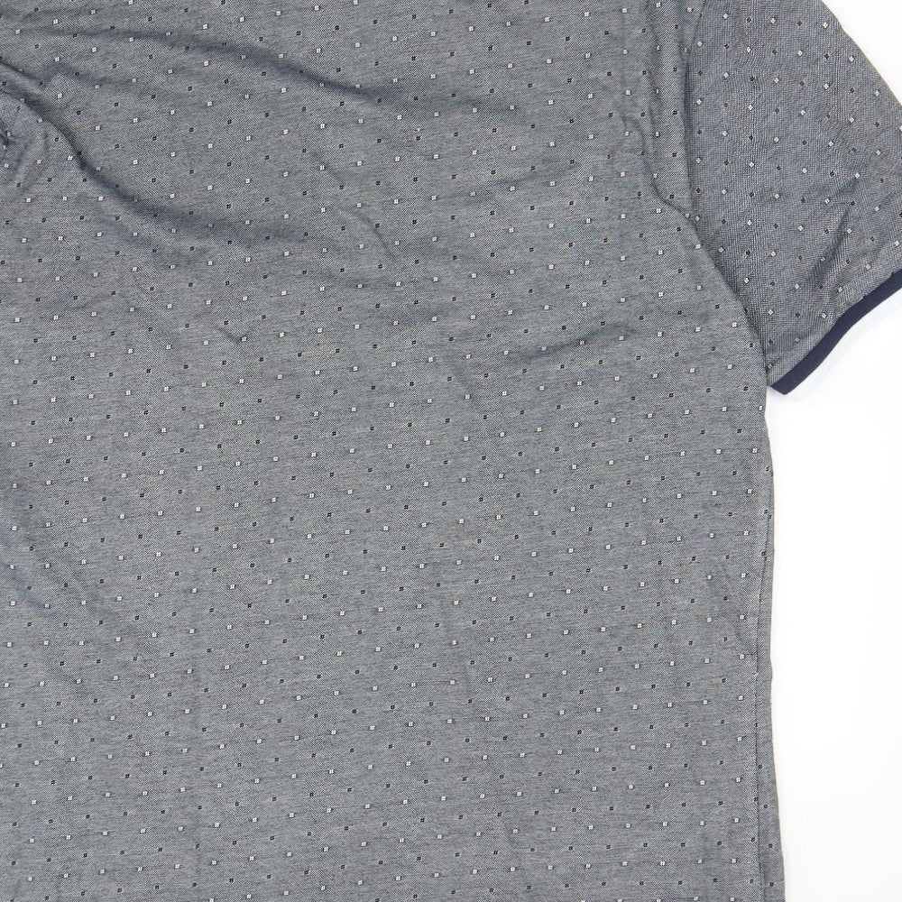Bewley & Ritch Mens Grey Polka Dot   Polo Size 2XL