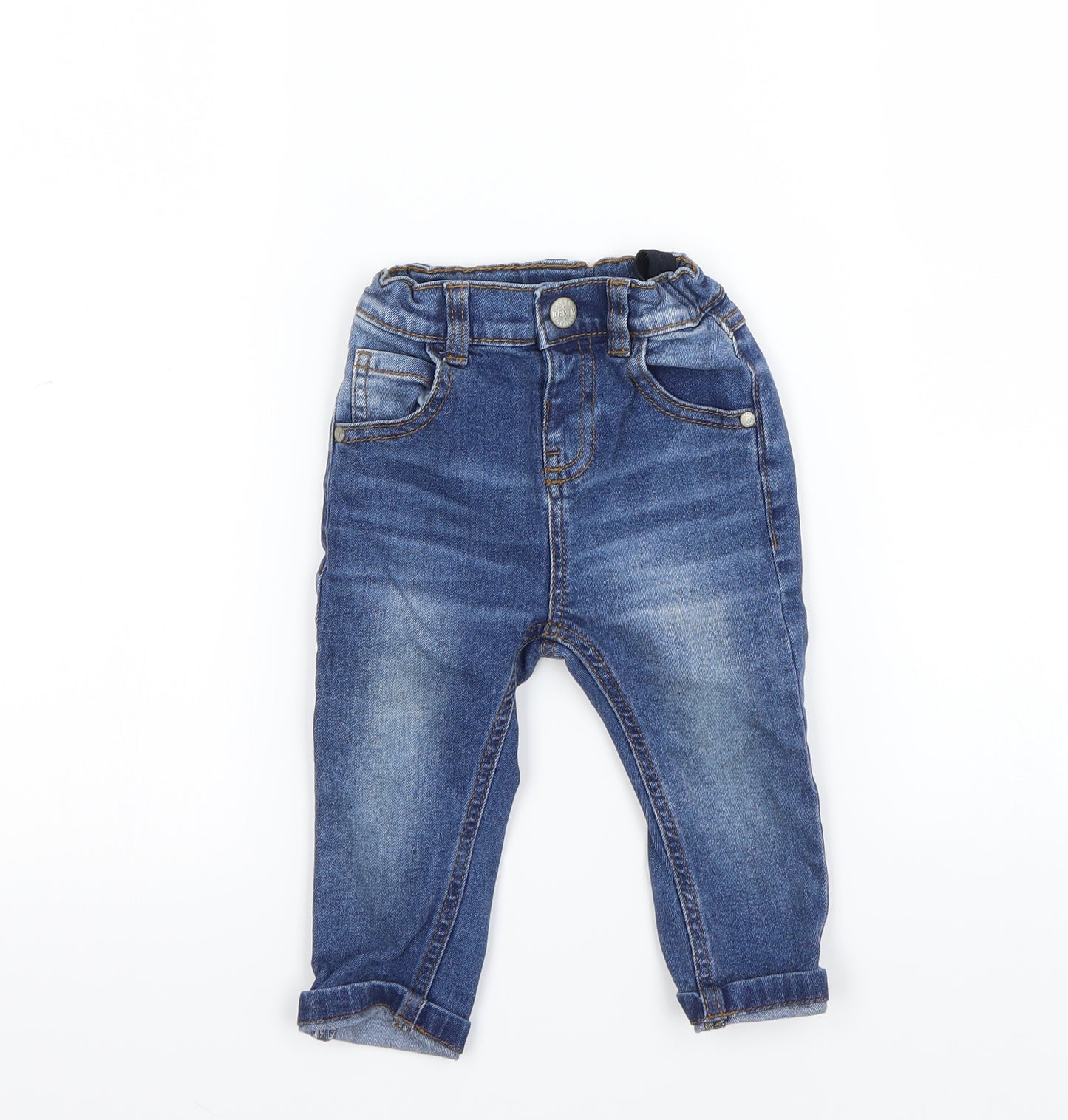 Mothercare Boys Blue   Capri Jeans Size 12-18 Months