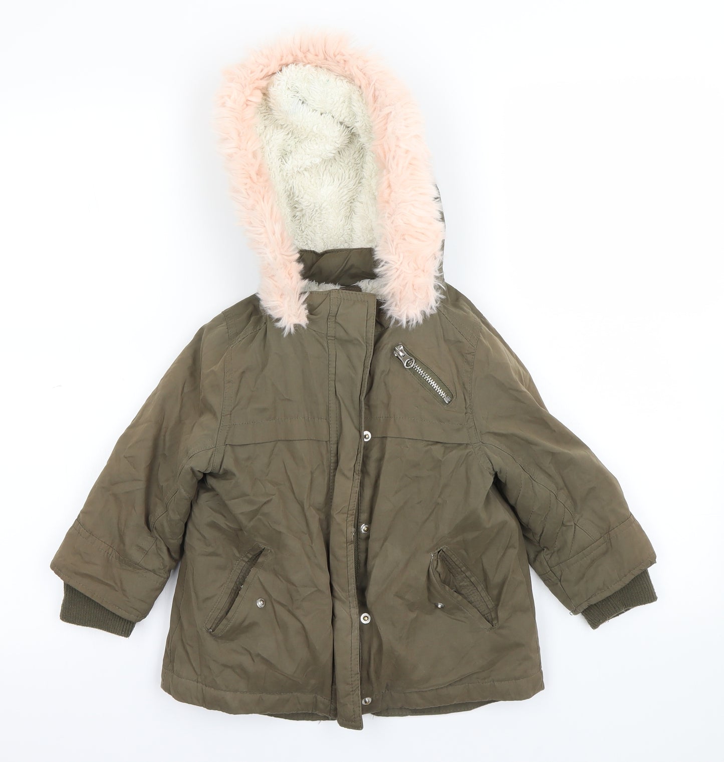 F&F Girls Green   Jacket Coat Size 2 Years