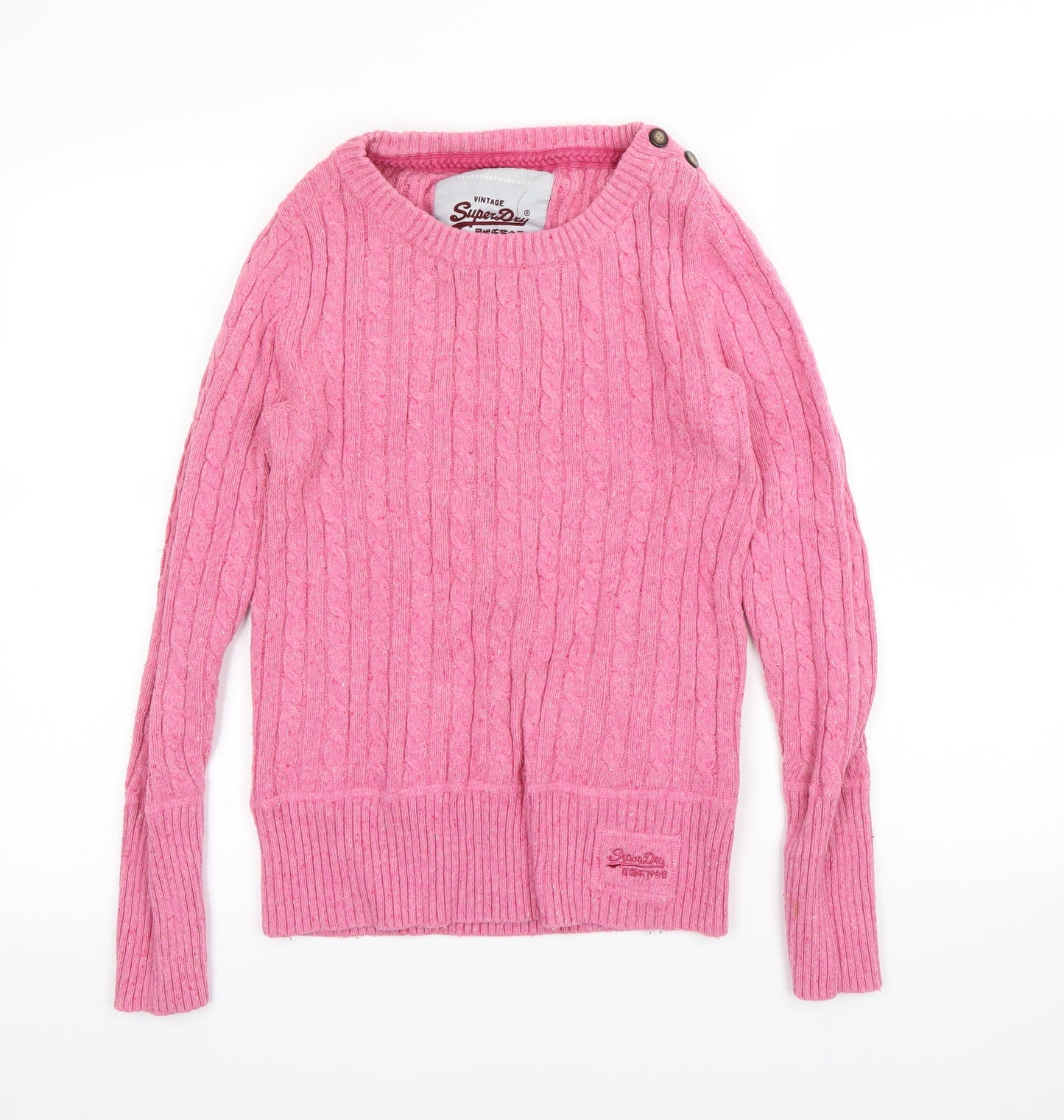 Superdry Womens Pink   Pullover Jumper Size L