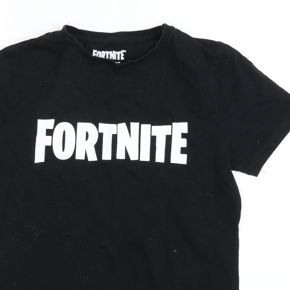 Fortnite Boys Black   Basic T-Shirt Size 12 Years  - Fortnite