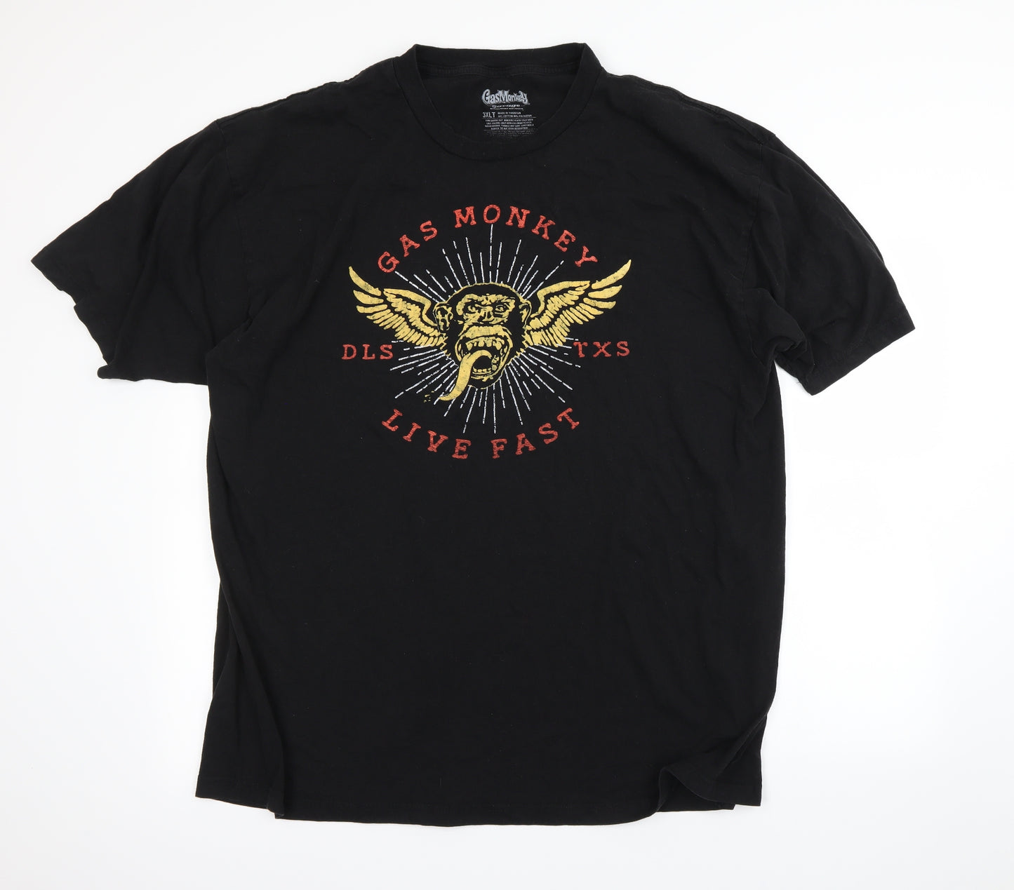 Gas Monkey Garage Mens Black    T-Shirt Size 3XL