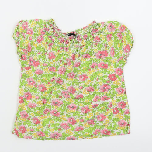 NEXT Girls White Floral  Basic T-Shirt Size 2-3 Years