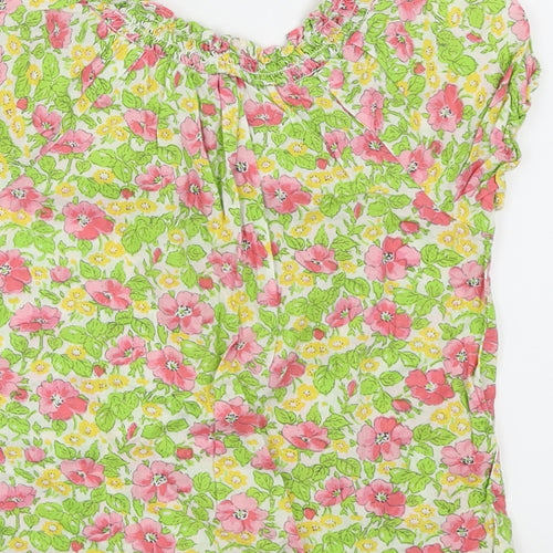 NEXT Girls White Floral  Basic T-Shirt Size 2-3 Years