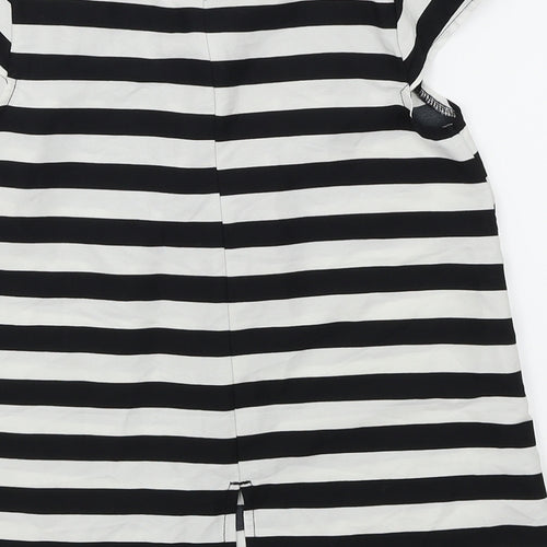 Fabulous Girls Black Striped  Basic Blouse Size 6-7 Years