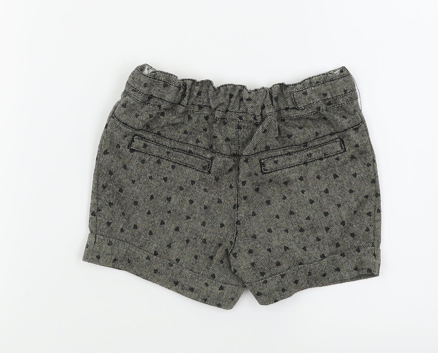 `Next Girls Brown   Sailor Shorts Size 3-4 Years - Heart Print