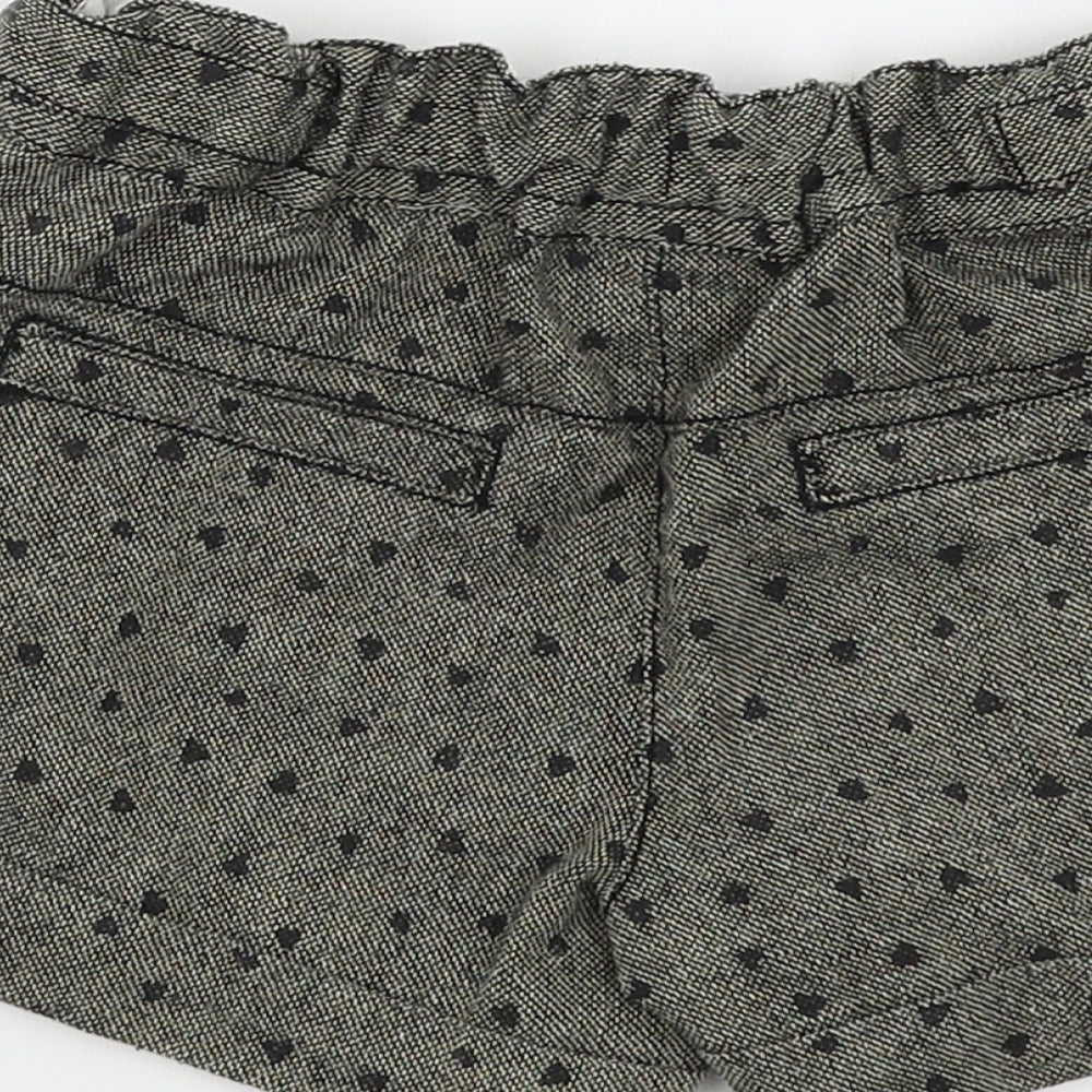 `Next Girls Brown   Sailor Shorts Size 3-4 Years - Heart Print