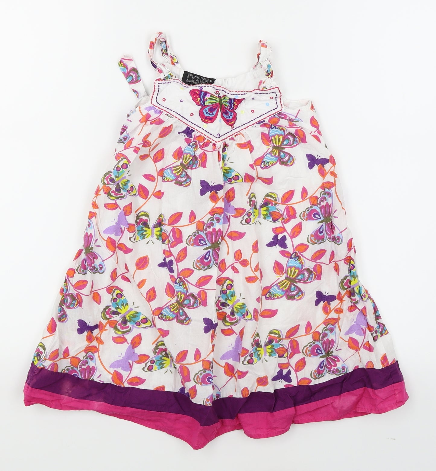 DGirl Girls White   Trapeze & Swing  Size 4-5 Years  - Butterfly
