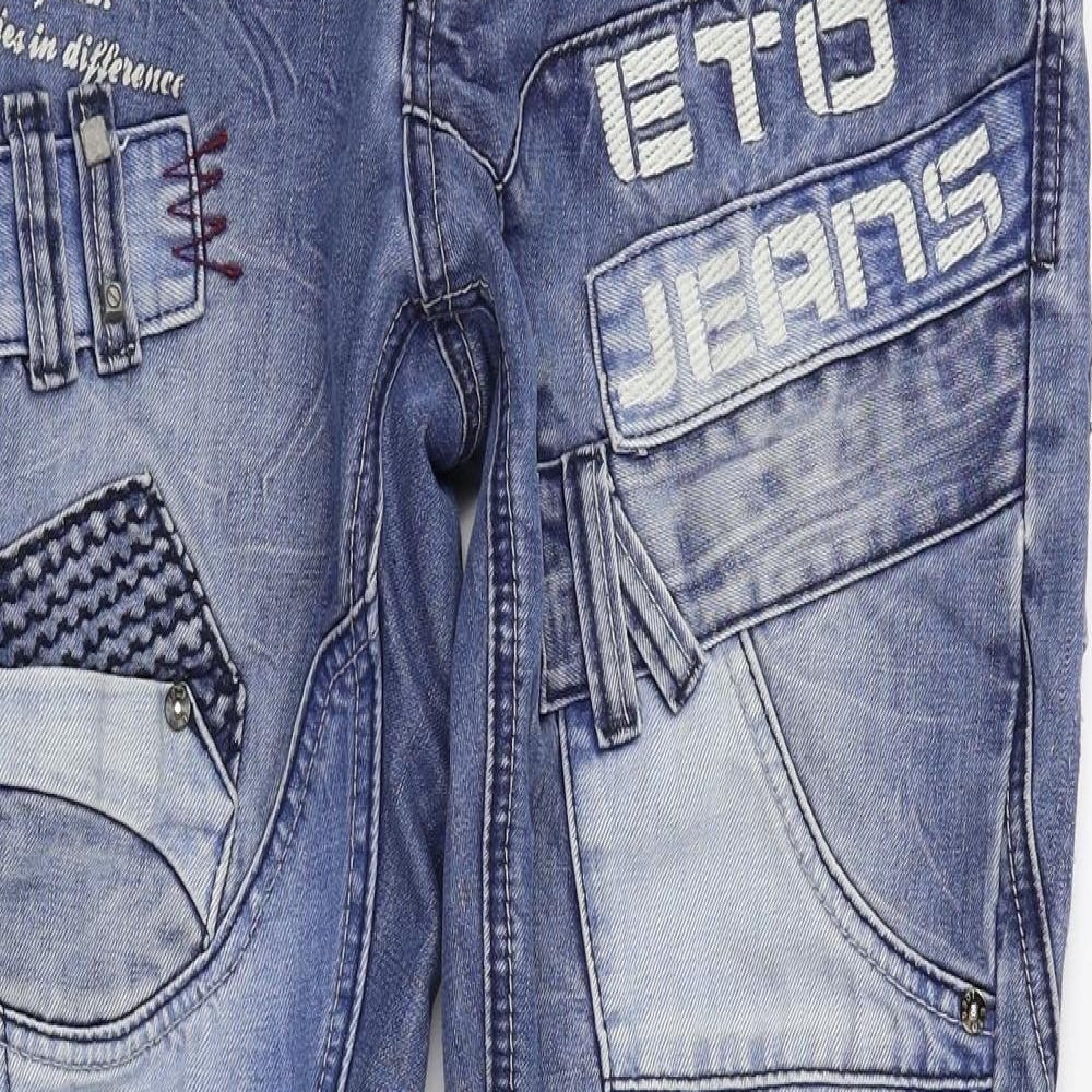 ETO Jeans Mens Blue  Denim Straight Jeans Size 32 in L29 in