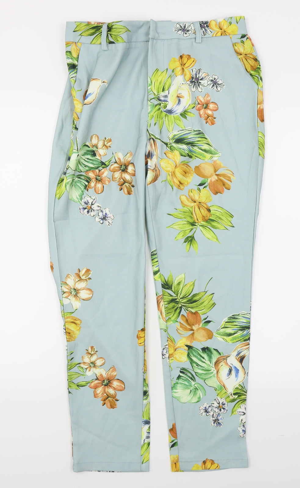 Jessica Wright Womens Blue Floral  Dress Pants Trousers Size M L26 in