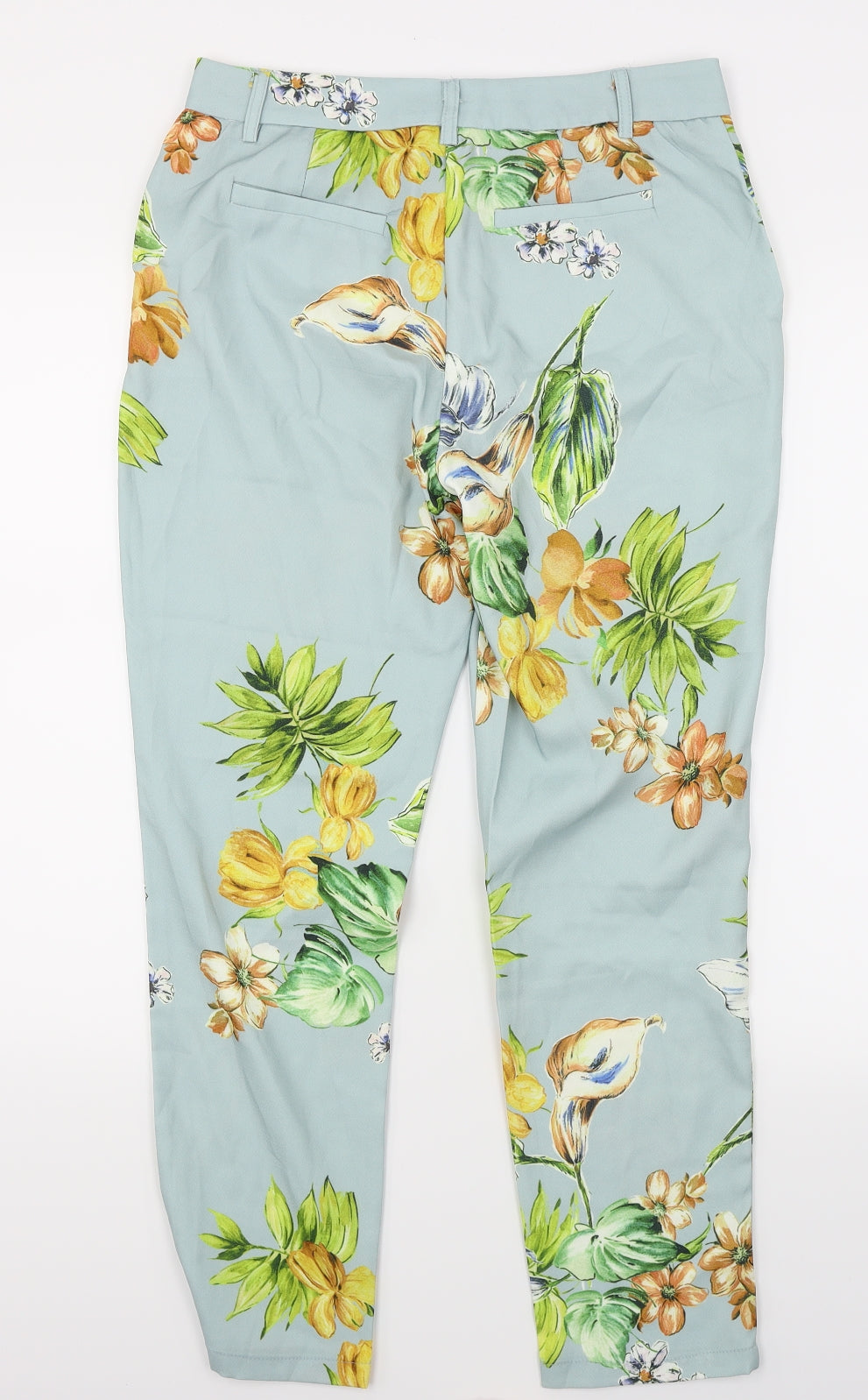 Jessica Wright Womens Blue Floral  Dress Pants Trousers Size M L26 in