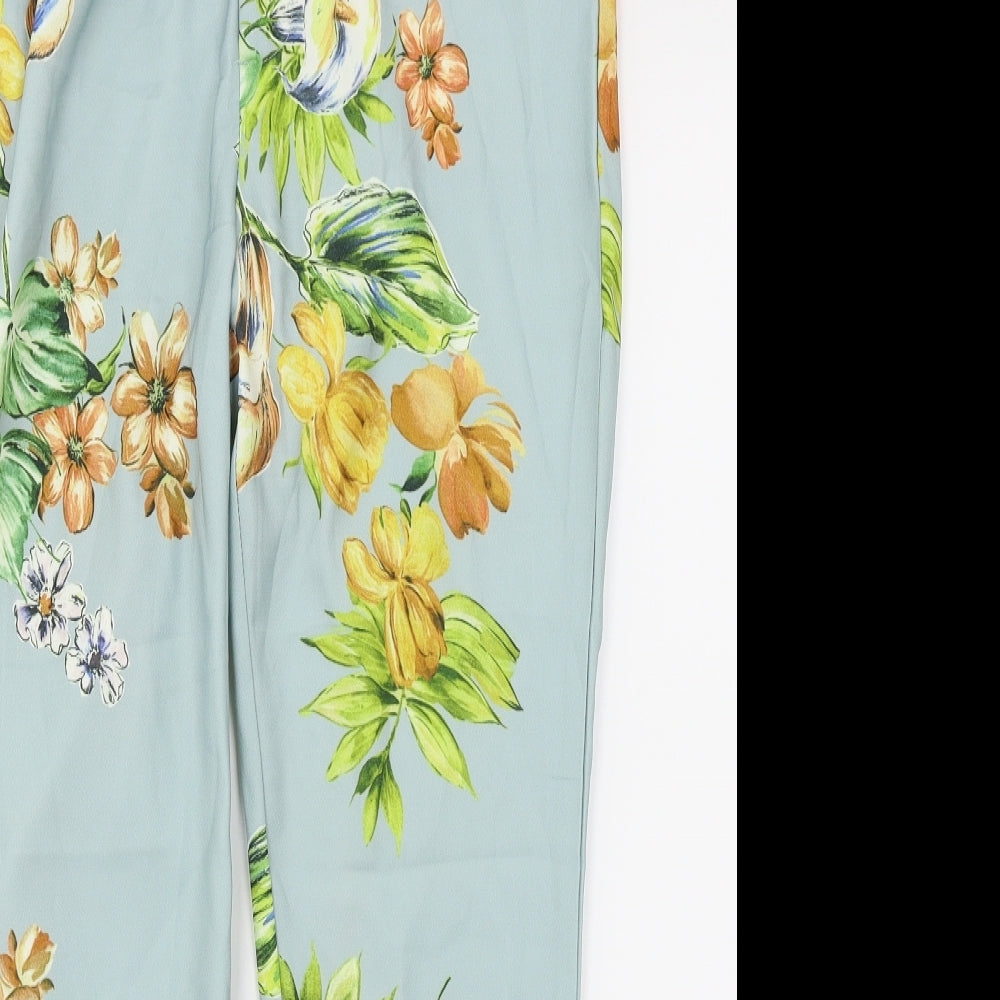 Jessica Wright Womens Blue Floral  Dress Pants Trousers Size M L26 in