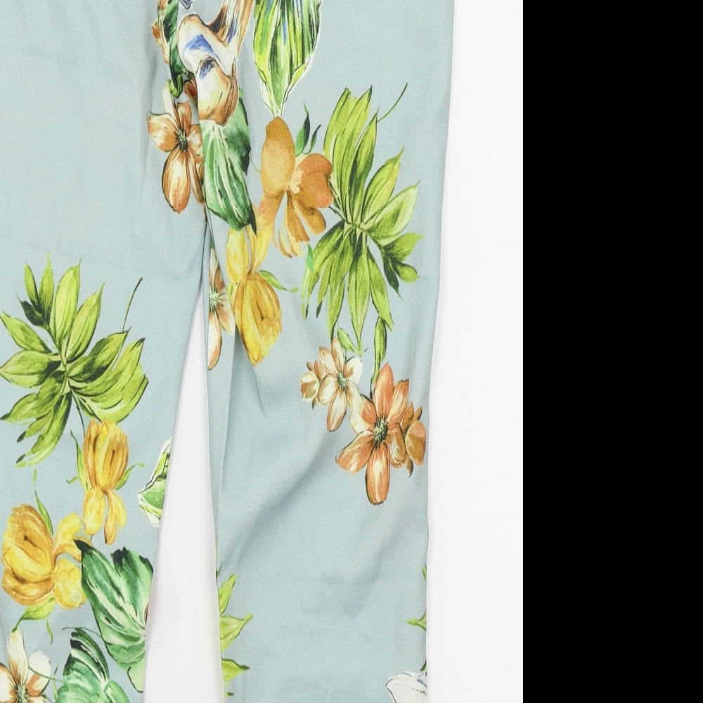 Jessica Wright Womens Blue Floral  Dress Pants Trousers Size M L26 in