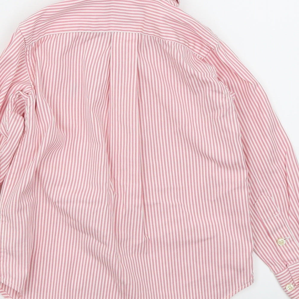 Ralph Lauren Boys Pink Striped  Basic Button-Up Size 3 Years
