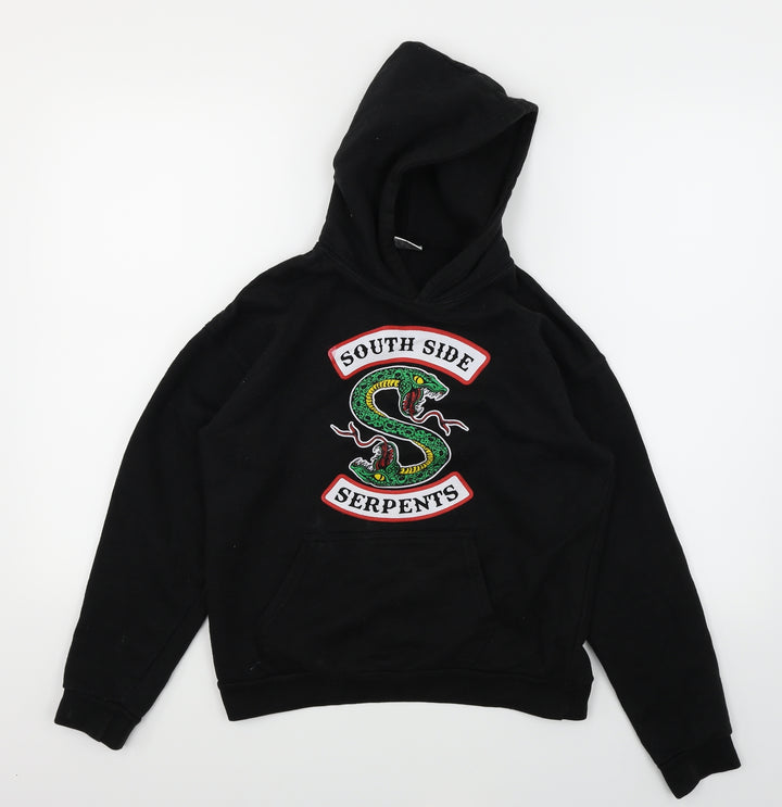 Stars & Stripes Girls Black Pullover Hoodie Size 12-13 Years - South Side Serpents
