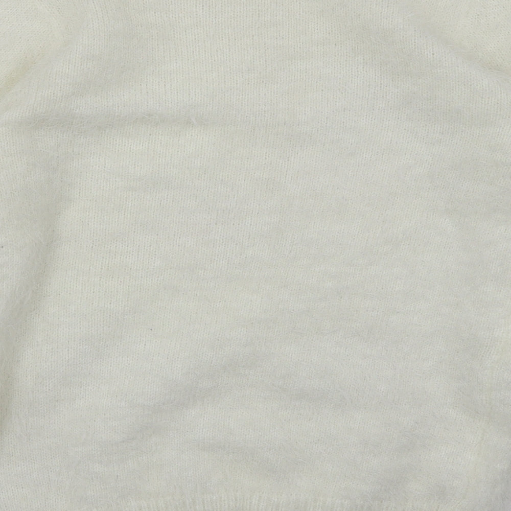 F&F Girls White   Pullover Jumper Size 9-10 Years  - Christmas