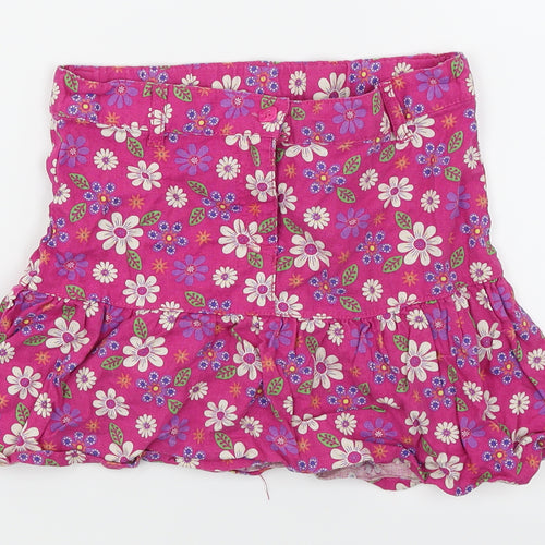 Cherokee Girls Pink Floral  Flare Skirt Size 5-6 Years