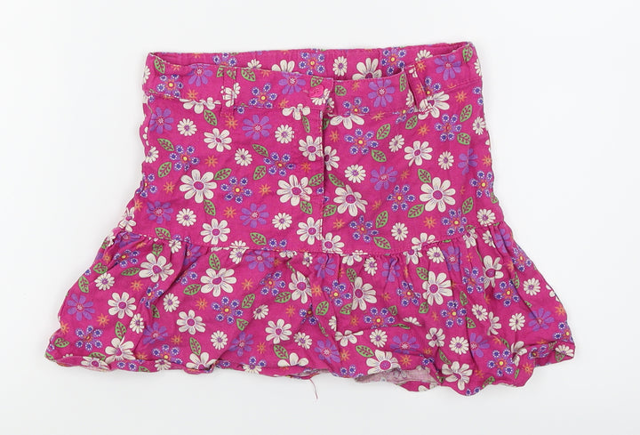 Cherokee Girls Pink Floral  Flare Skirt Size 5-6 Years