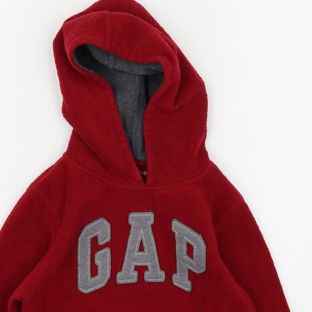 BabyGap Boys Red  Fleece Pullover Hoodie Size S