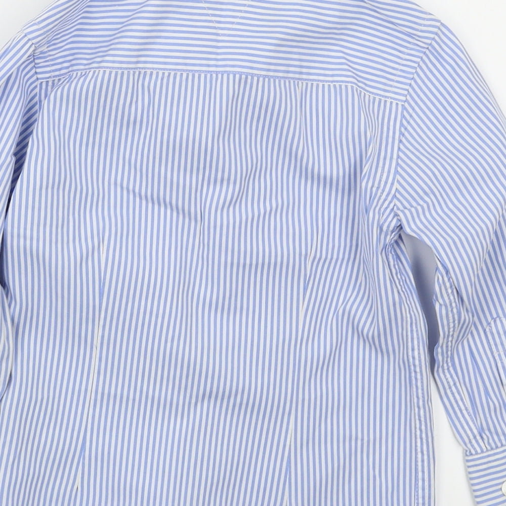 Tommy Hilfiger Boys Blue Striped  Basic Button-Up Size 4 Years