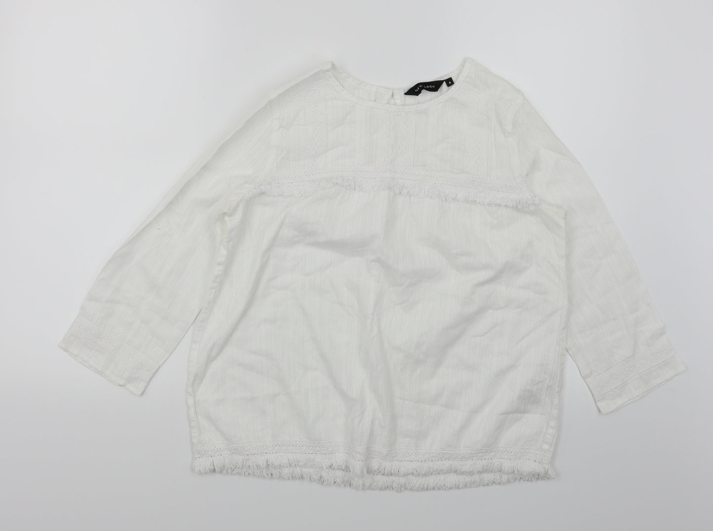New Look Womens White   Basic Blouse Size 8