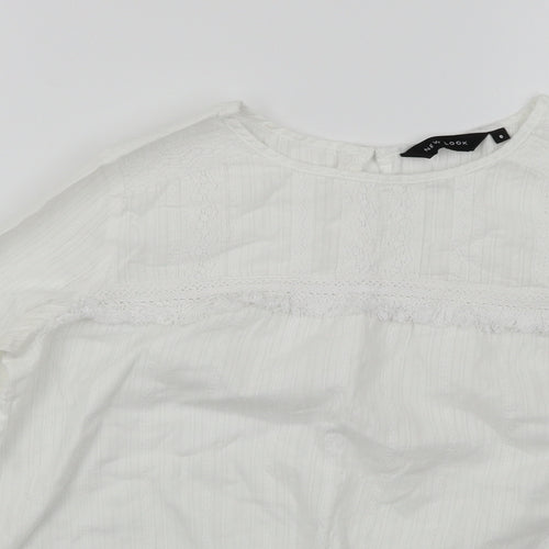 New Look Womens White   Basic Blouse Size 8