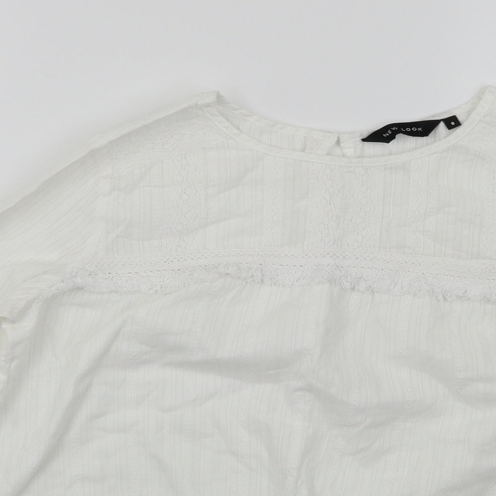 New Look Womens White   Basic Blouse Size 8