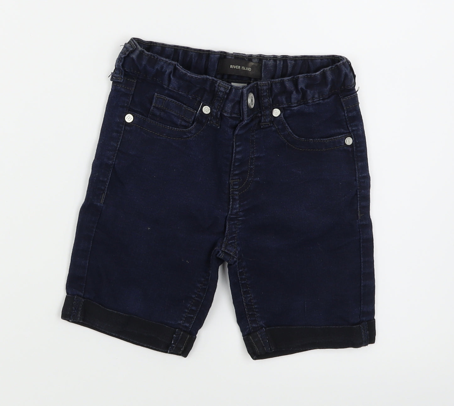 River Boys Blue  Denim Cargo Shorts Size 3-4 Years