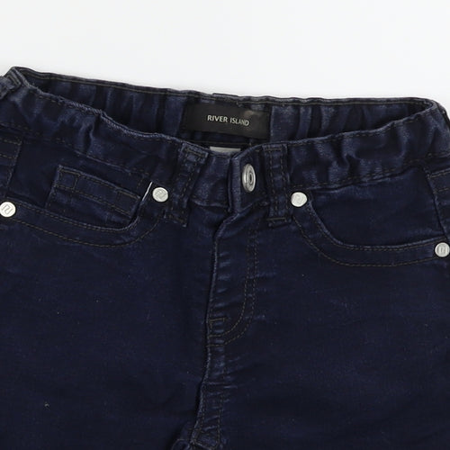 River Boys Blue  Denim Cargo Shorts Size 3-4 Years