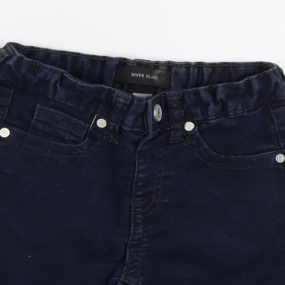 River Boys Blue  Denim Cargo Shorts Size 3-4 Years