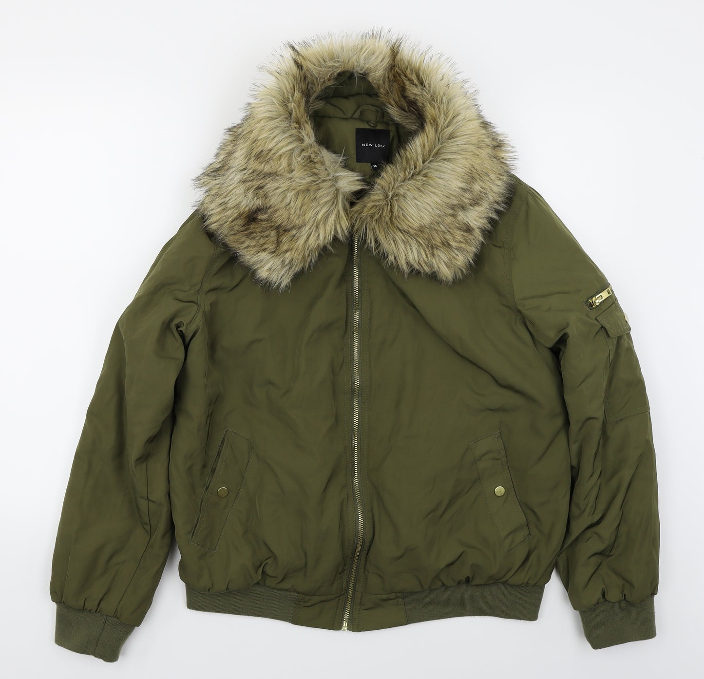 New Look Womens Green   Parka Coat Size 16