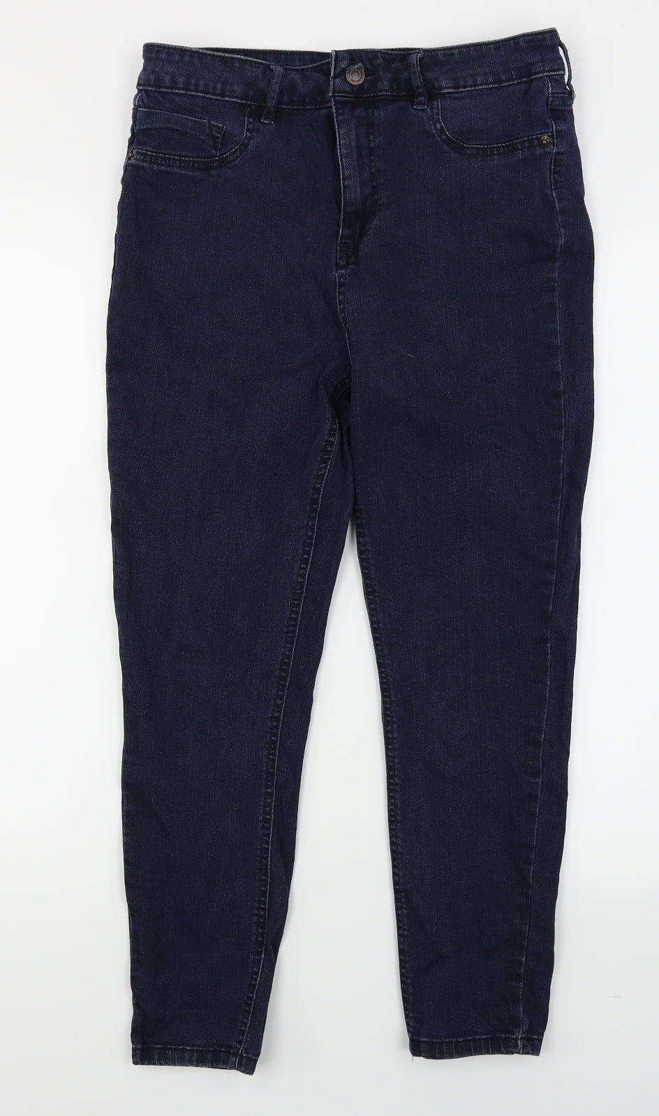 F&F Womens Blue  Denim Skinny Jeans Size 12 L24 in