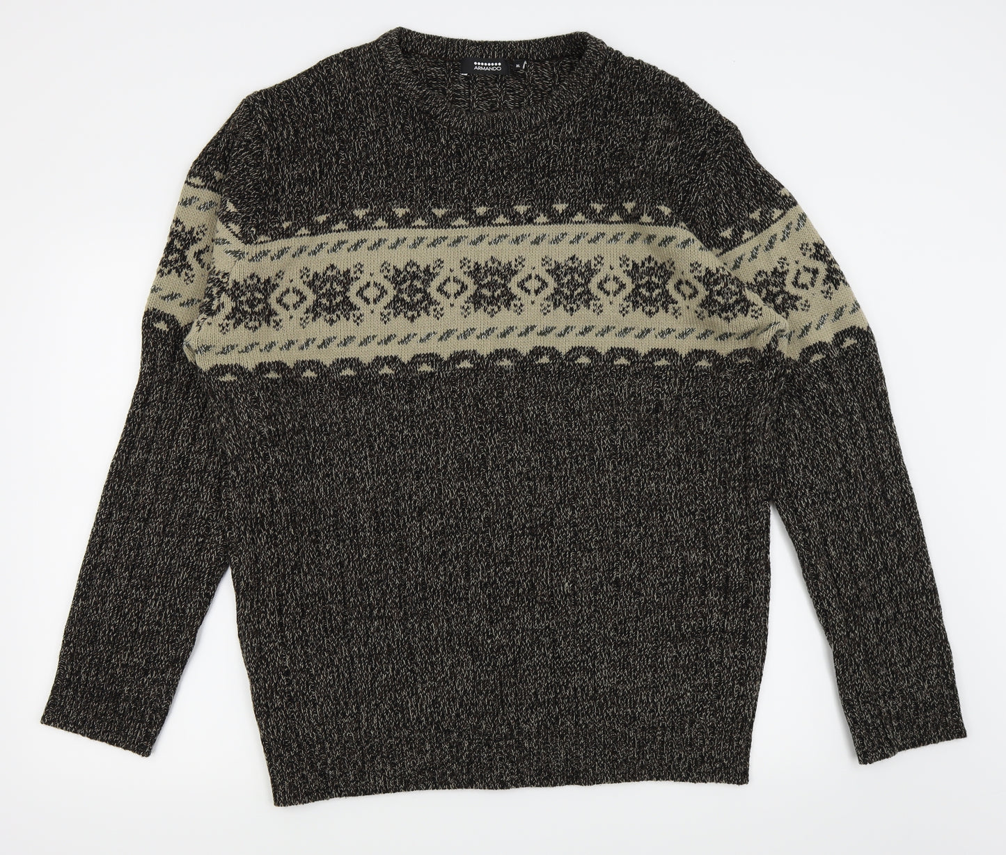 Armando Mens Brown   Pullover Jumper Size XL
