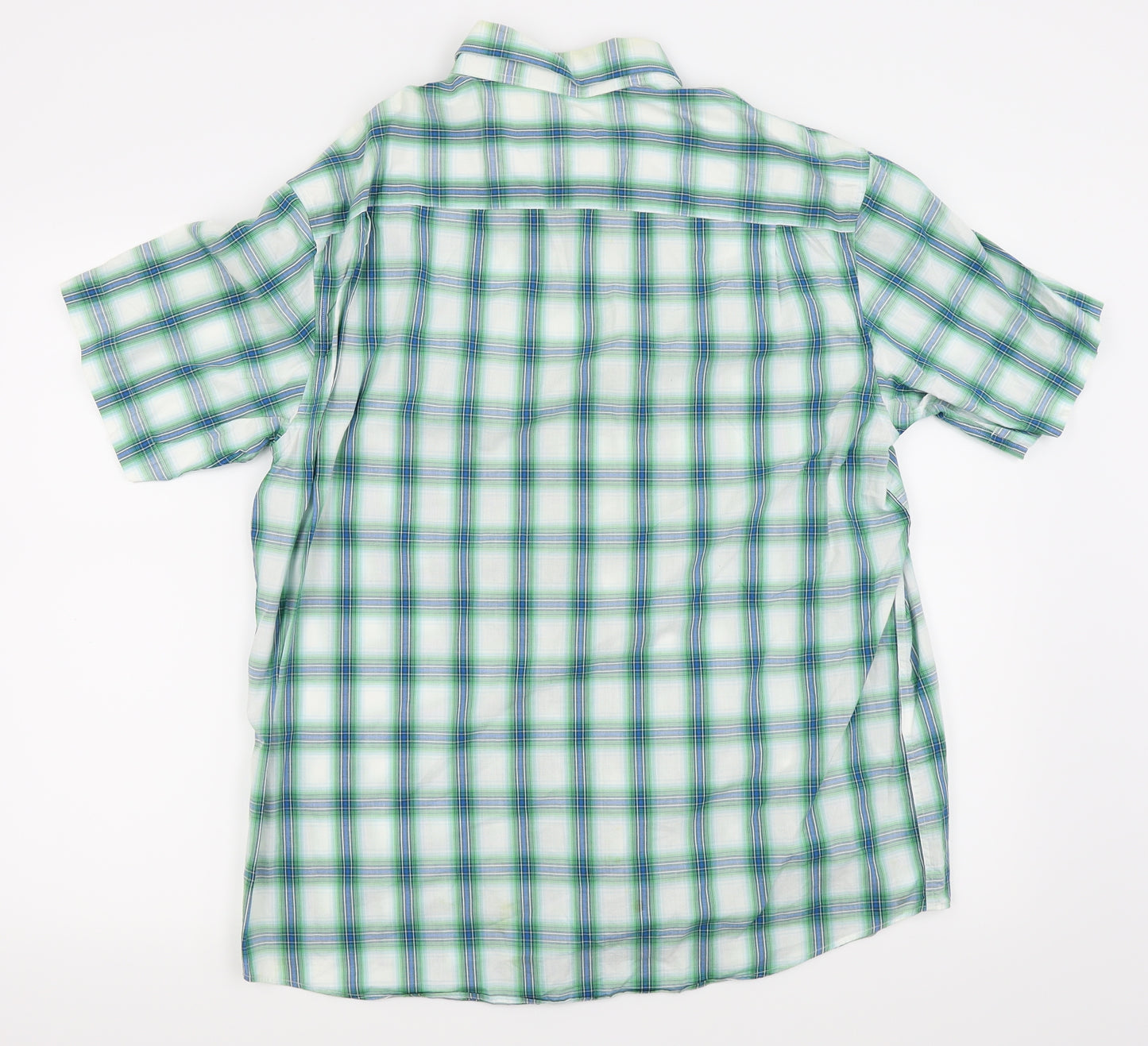 Blue Harbour Mens Green Check   Button-Up Size L