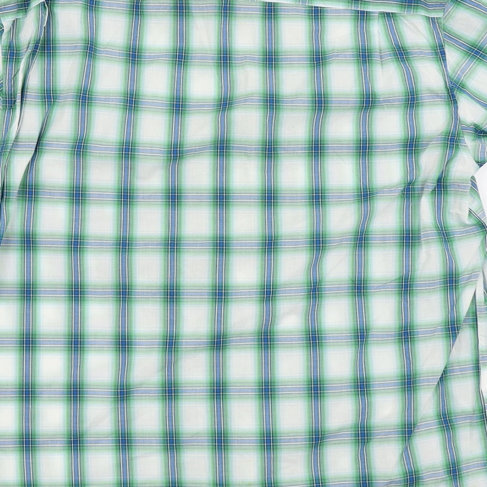 Blue Harbour Mens Green Check   Button-Up Size L