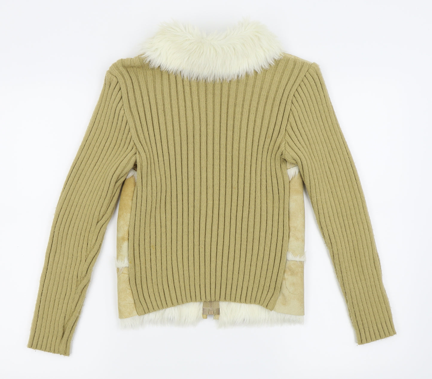 Asda George Womens Beige   Full Zip Jumper Size 12