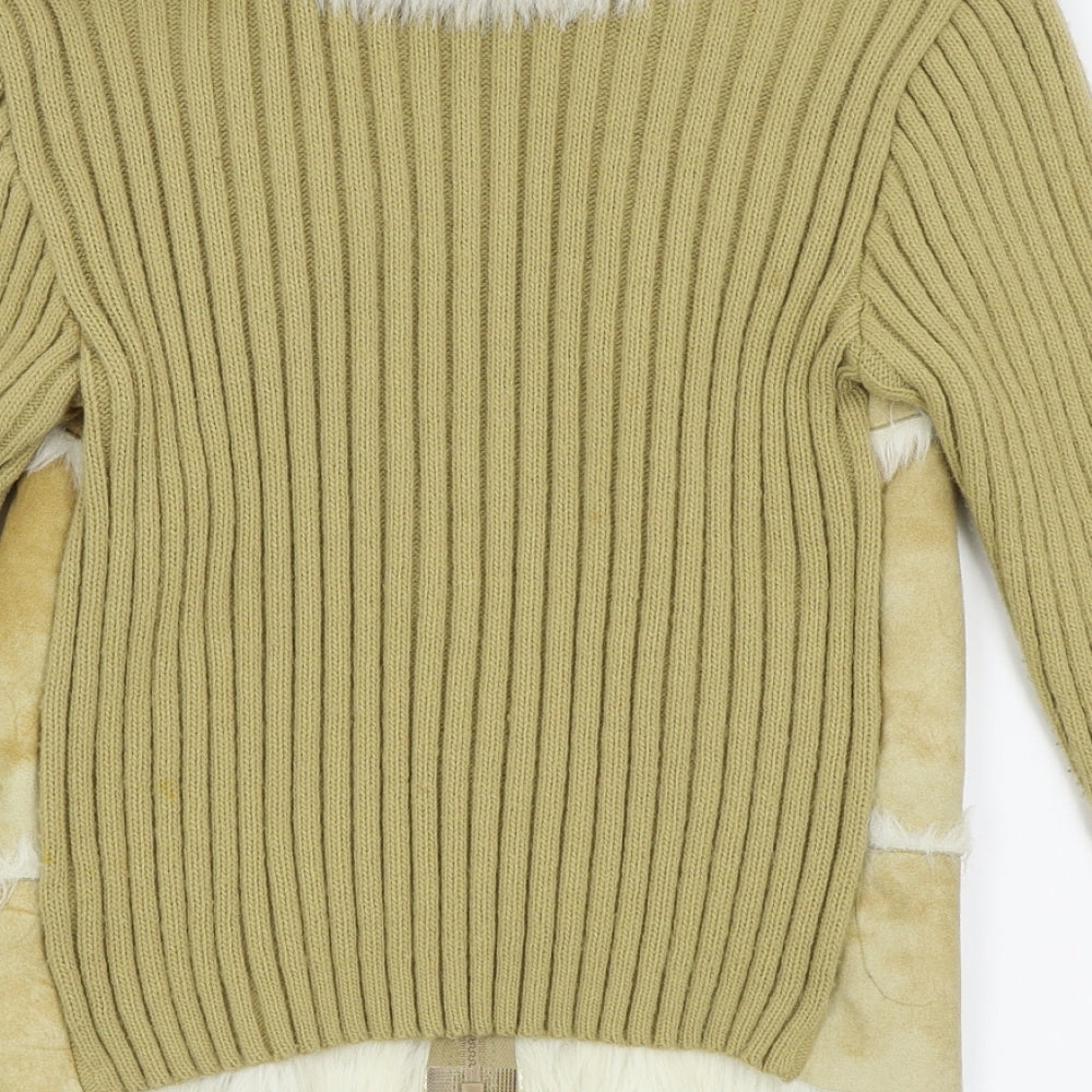 Asda George Womens Beige   Full Zip Jumper Size 12