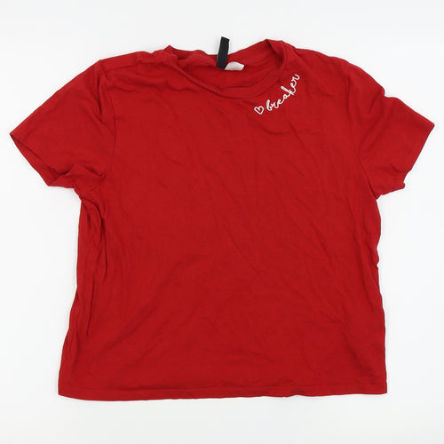 Divided by H&M Womens Red   Basic T-Shirt Size M