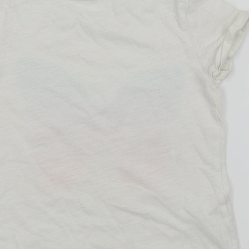 H&M Girls White   Basic T-Shirt Size 5-6 Years