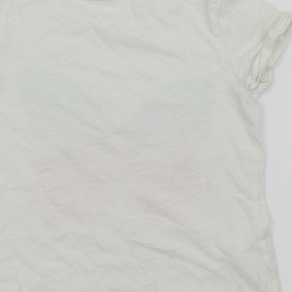H&M Girls White   Basic T-Shirt Size 5-6 Years
