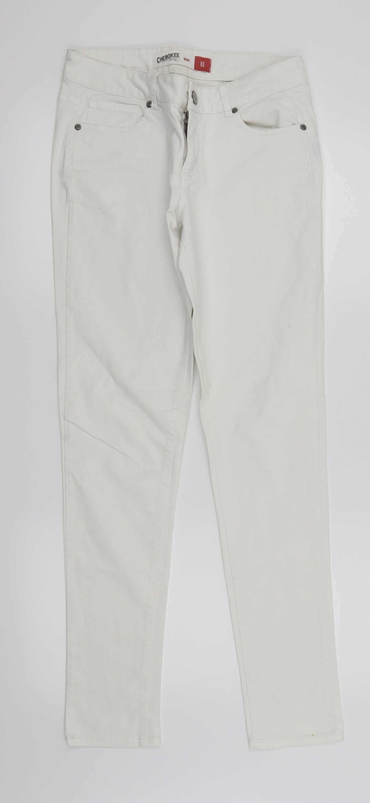 Cherokee Womens White   Skinny Jeans Size 10 L29 in