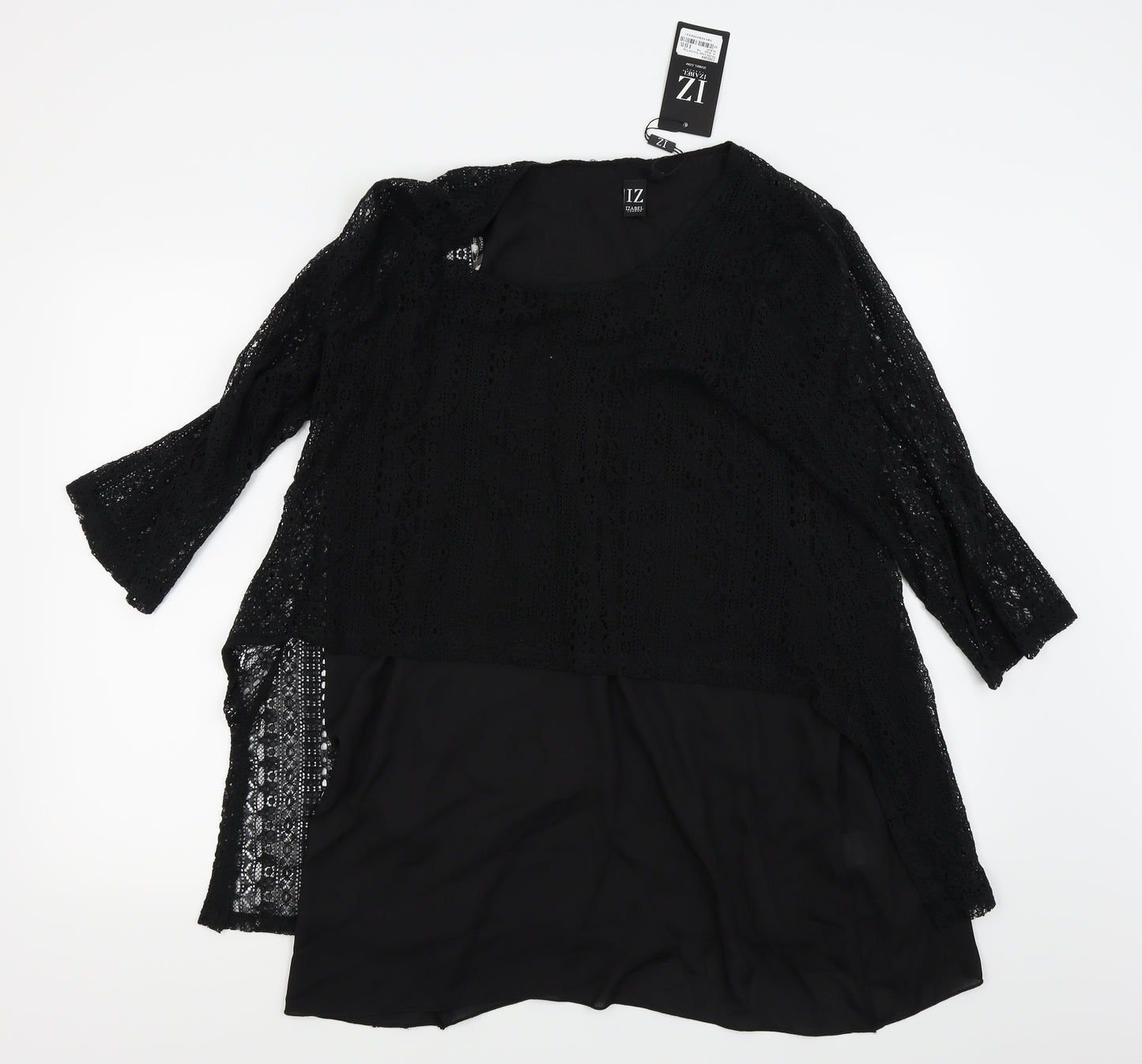 IZlabel Womens Black   Basic T-Shirt Size 14